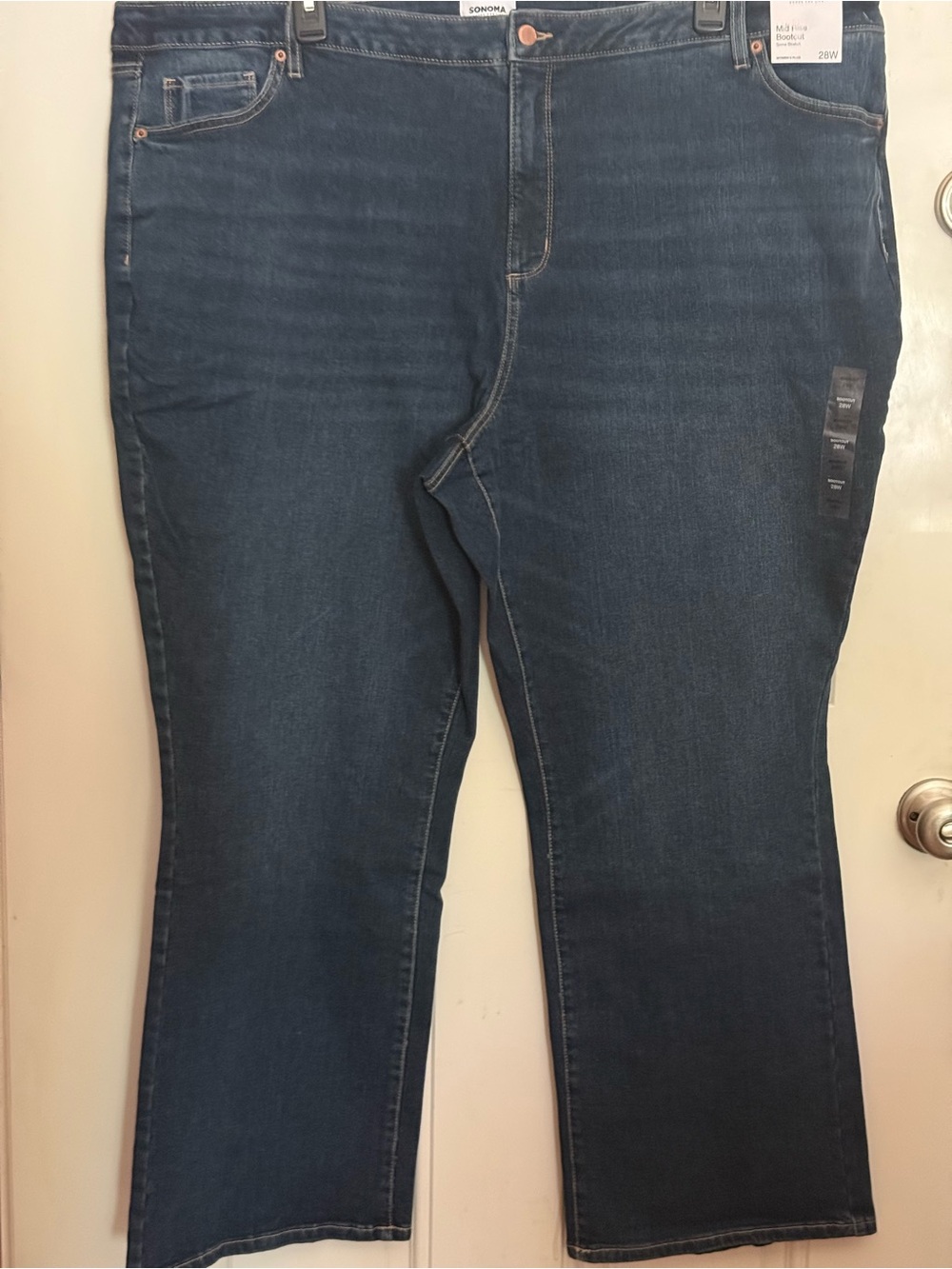 Sonoma Dark Blue Stretch Women's Jeans size 28W NWT